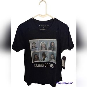 Prince Peter Collection‎ Clueless Graphic Tee Women's Size XS Black Distr…